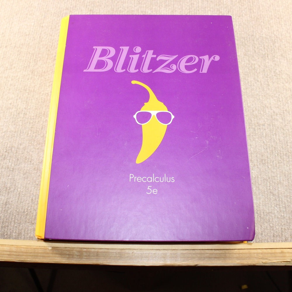 Blitzer Precalculus 5th Edition Hardcover Textbook Robert Blitzer Pearson 5e
